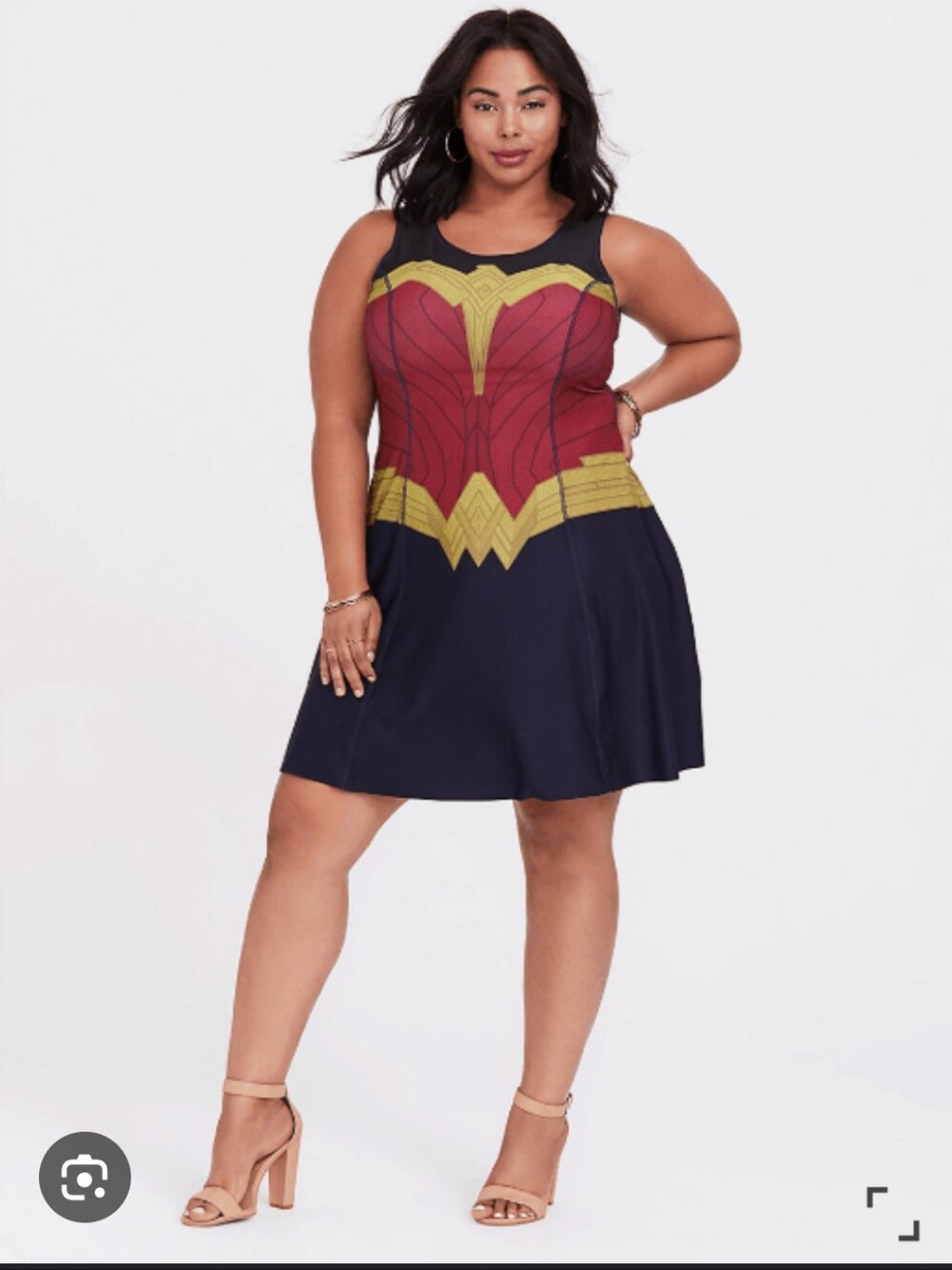 Torrid Plus Size 5x: Wonder Woman Reversible Cosplay Mini Tank Swing Dress
